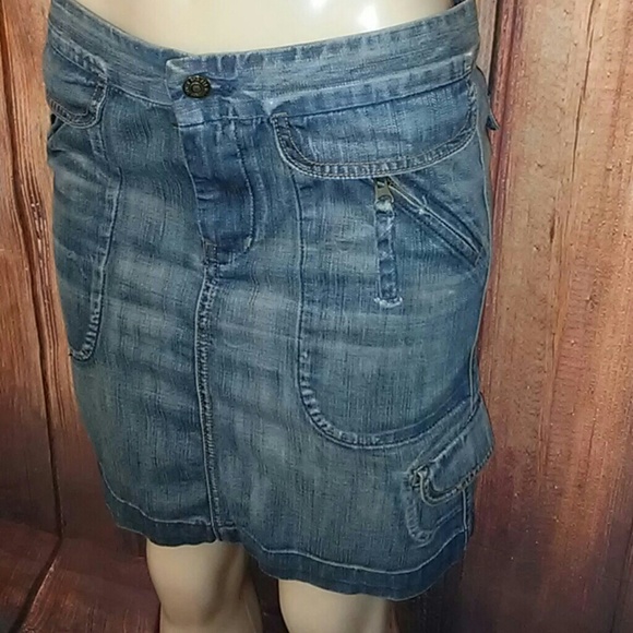 🦋 7FAM Denim Skirt size 29 - Picture 2 of 7